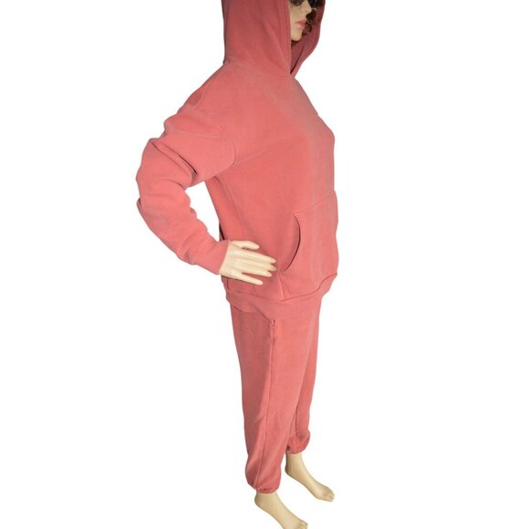 Zyia Active Rust Orange Sweat Set Hoodie Pants Size Large Fall Activewear Casual - Picture 4 of 10